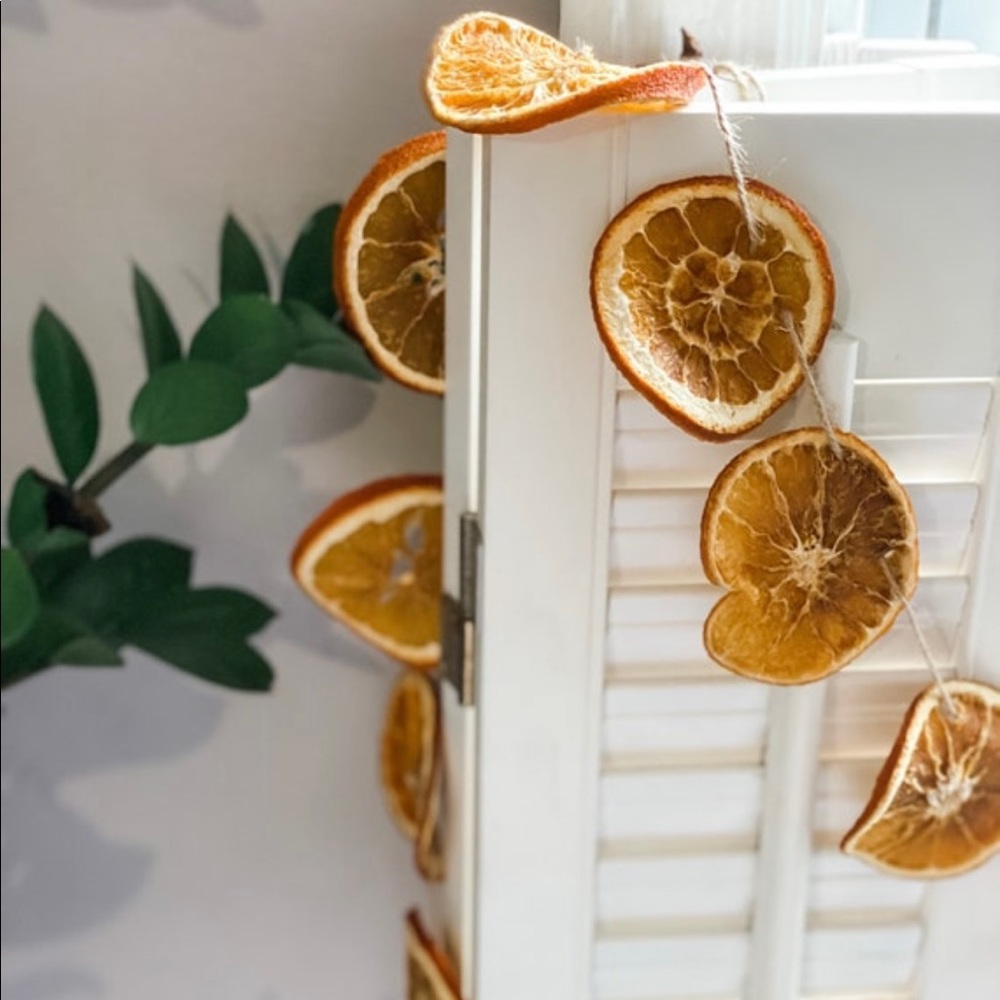 Rustic Orange Garland Cottage Chic (abt 6 ft)